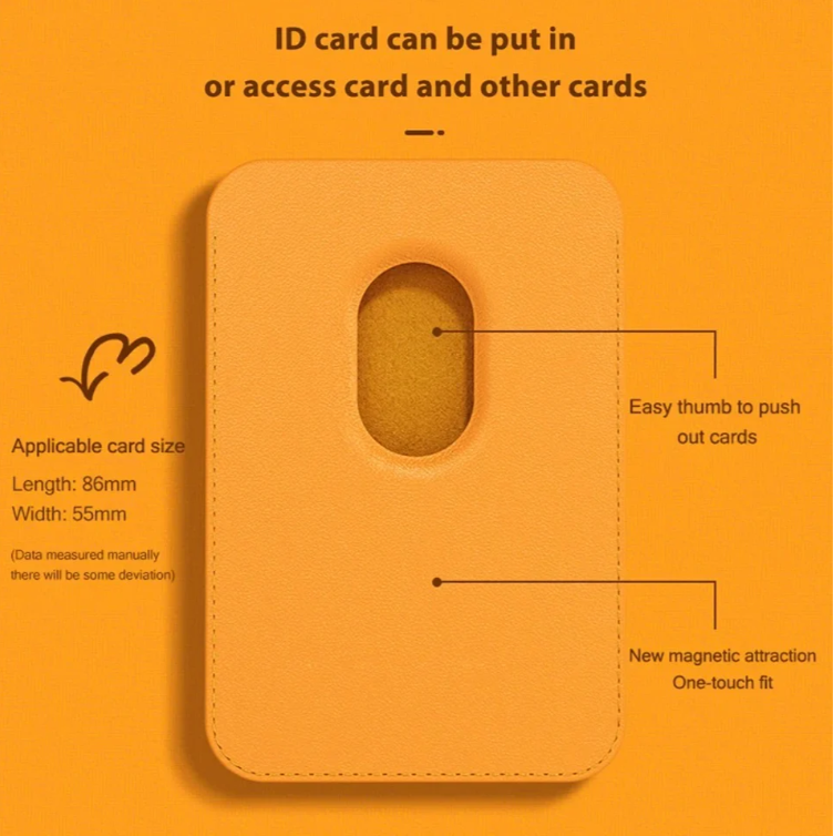 Apple Leather Wallet with MagSafe (for iPhone)-Fox Orange